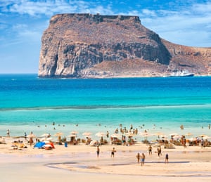 Plage de Balos, péninsule de Gramvousa, Crète, île grecque