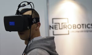 Virtual reality headset wearer