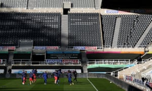 Chelsea players during the warm up before the match.