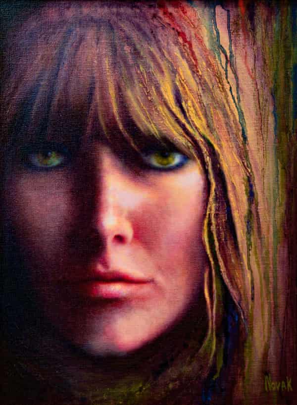 Self-portrait, oil on canvas, by Kim Novak.
