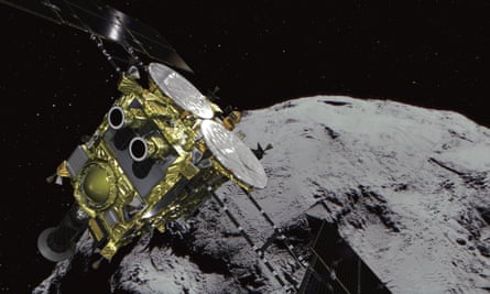 Ryugu asteroid and the probe Hayabusa2.