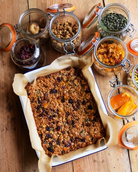 Seeds of truth: fruit and oat flapjacks.