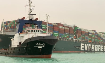 Taiwan-owned MV Ever Given (Evergreen), a 400-metre- (1,300-foot-)long and 59-metre wide vessel, lodged sideways and impeding all traffic across the waterway of Egypt’s Suez Canal.