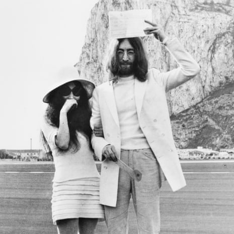 John Lennon and Yoko Ono are married in Gibraltar, 1969 – their wedding outfits are on show in Double Fantasy.