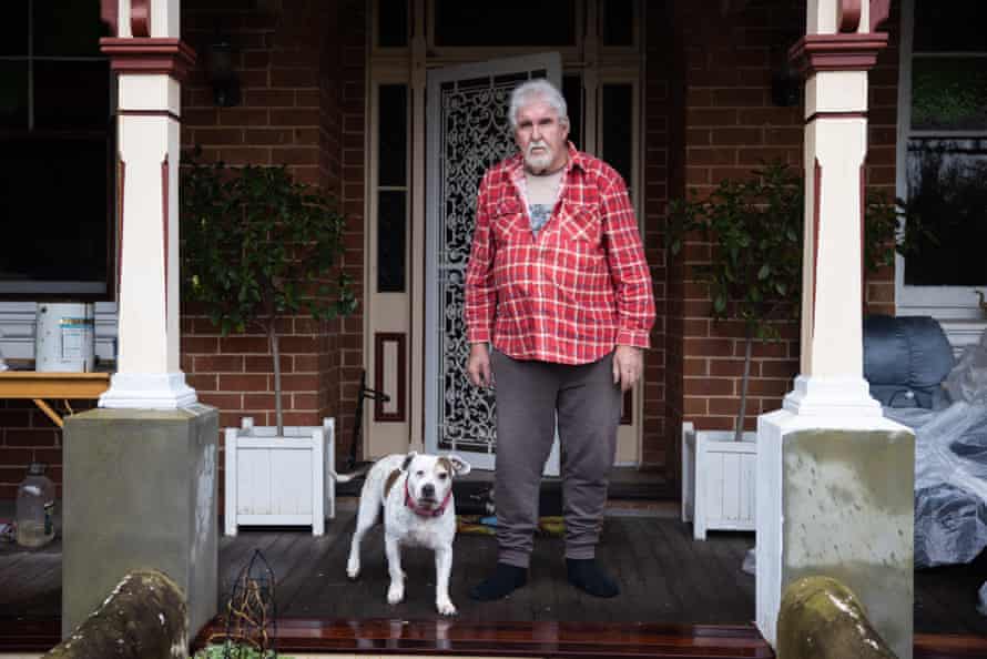 Paul, who has has chosen not to evacuate Broke despite water inundating most of his property