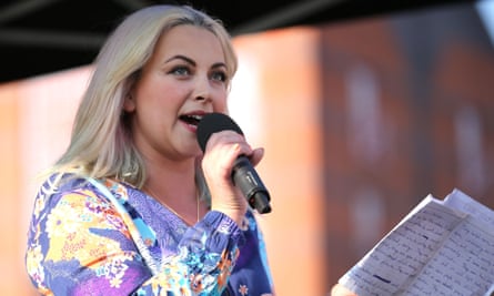 Charlotte Church with microphone