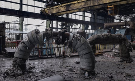 Destroyed machinery
