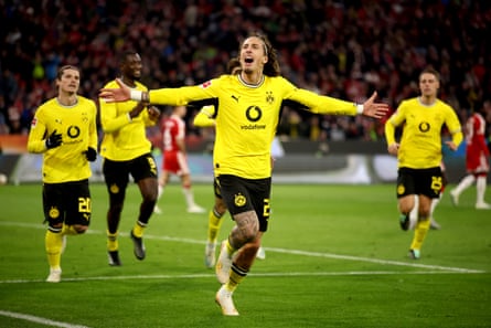 Fabio Silva celebrates after scoring his team’s late equaliser