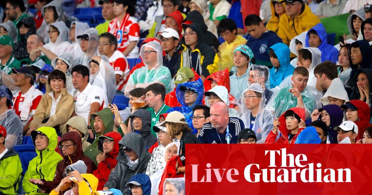 Rugby World Cup: tournament in question as Japan braces for super Typhoon Hagibis – live
