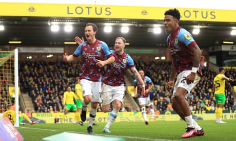 Championship roundup: Burnley beat Norwich as relentless march goes on