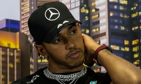 Lewis Hamilton in Melbourne before the Australian GP’s cancellation