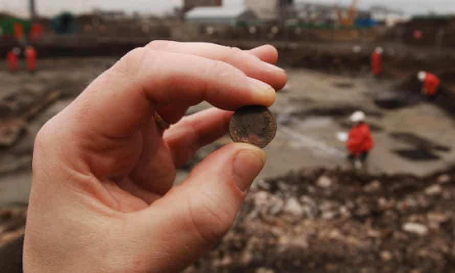 A Roman coin from the period of Emperor Constantine II (AD 330-335) was unearthed at the Olympic construction site in 2007.