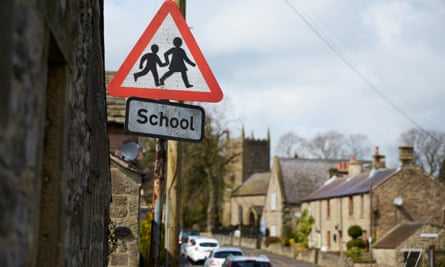 Elton school and church with school sign