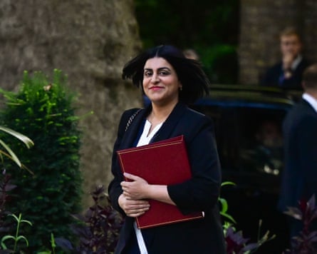 Shabana Mahmood carrying a red file