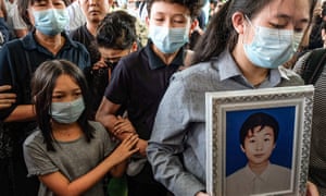 Mourners at the funeral of Khant Nyar Hein.