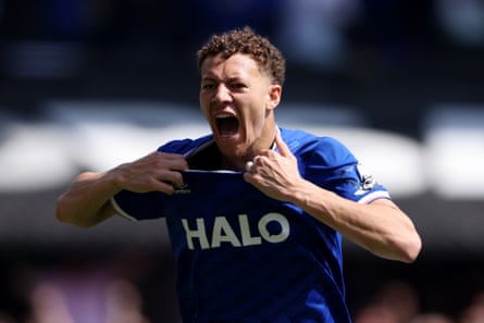 Kasey McAteer screams and tears at his shirt in celebration at scoring the third goal in Ipswich’s 3-0 win at home to QPR to confirm automatic promotion to the Premier League.