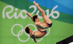 Tom Daley and Daniel Goodfellow during the men’s 10m platform synchronised diving final