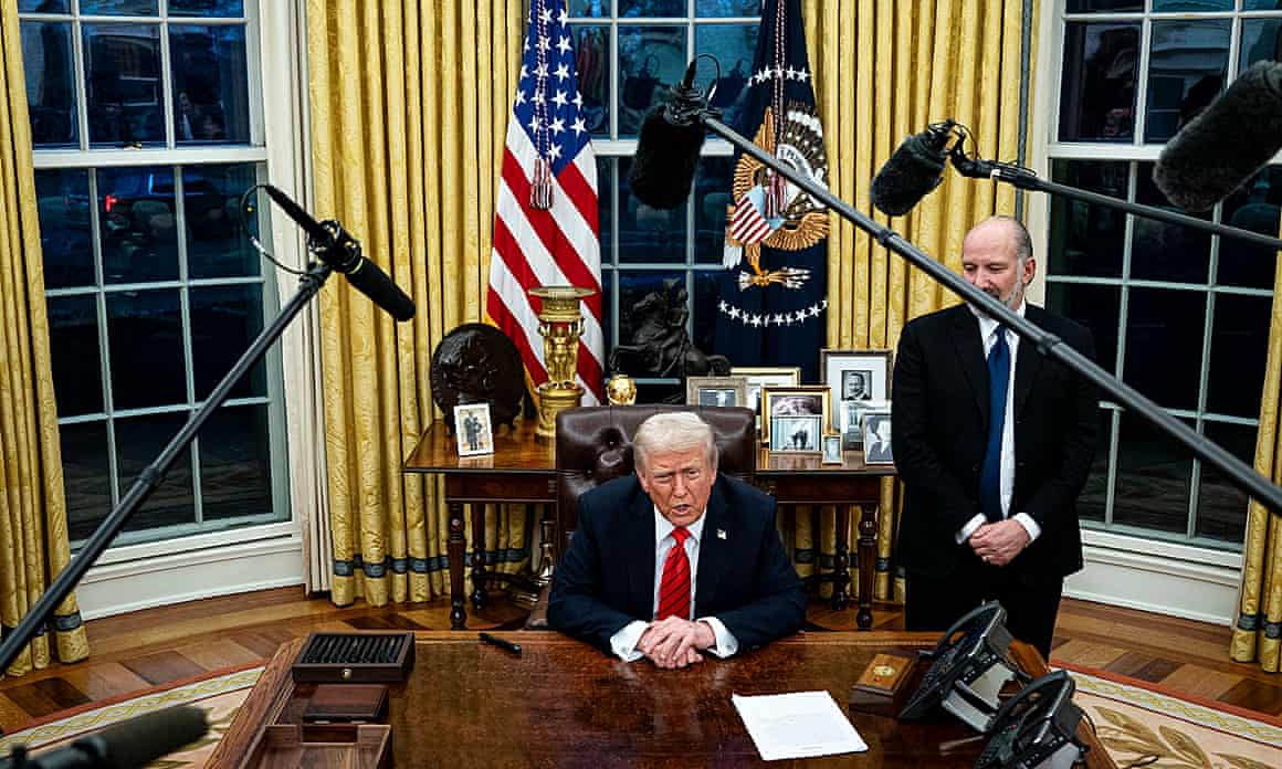 Donald Trump in the Oval Office on Monday.