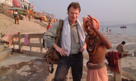Kevin on a later solo trip, to Varanasi, India, in 2001.