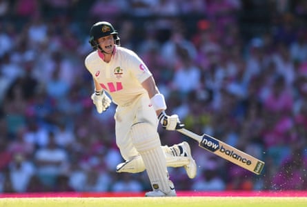 Steve Smith in action during day three of the fifth Test.