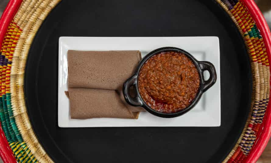 Misir wot (spiced red lentils) at Beza Ethiopian restaurant in Elephant & Castle London