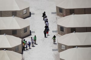 A tent encampment in Tornillo, Texas, to house immigrant children.