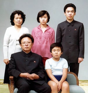 Kim Jong-il poses Kim Jong-nam and other relatives in Pyongyang in August 1981.
