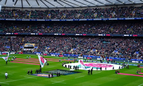 Twickenham salutes Maro Itoje (bottom left) as he wins his 100th cap for England.