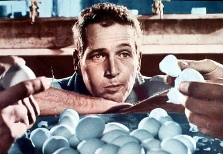 Paul Newman in Cool Hand Luke, the music for which was composed by Schifrin.