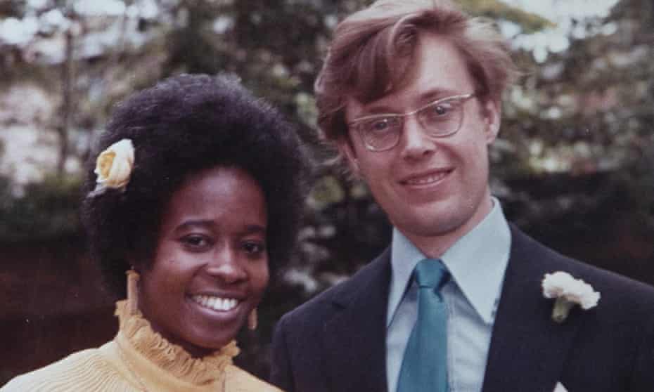 Simon Quin and his wife, Abena, at their wedding in 1972 