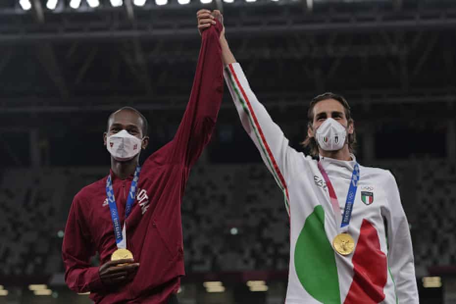 Love, courage and solidarity: 20 essential lessons young athletes taught us this summer | Tokyo Olympic Games 2020 4 Golden boys Mutaz Essa Barshim and Gianmarco Tamberi