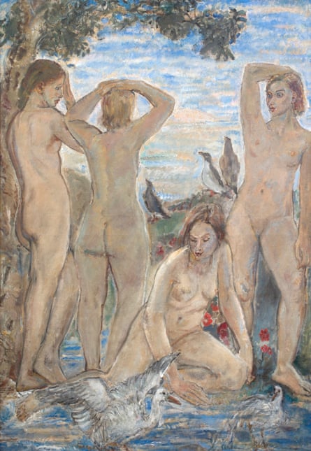 Represented Britain at the Venice Biennale four times … Dame Ethel Walker’s Decoration: Evening, 1936.