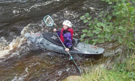 Kimberley Woods in a canoe at the age of 10