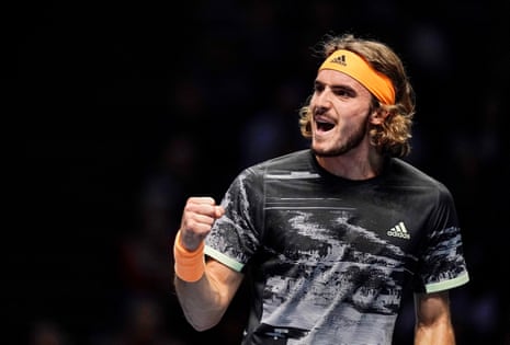 Tsitsipas fights back to hold.