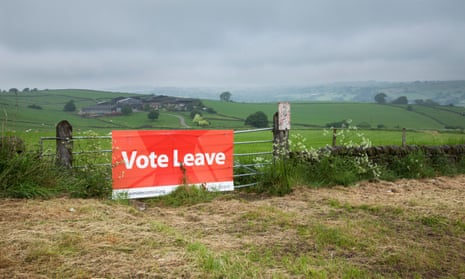A Vote Leave sign in Derbyshire