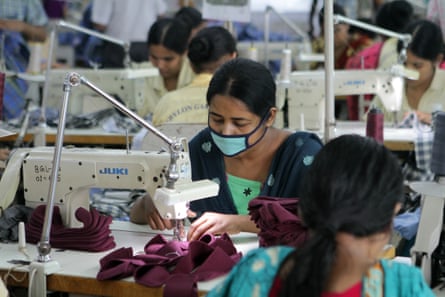 Women at work in a Bangladeshi garment factory