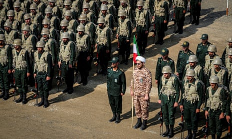 Members of Iran’s Revolutionary Guards take part in a drill in October 2022