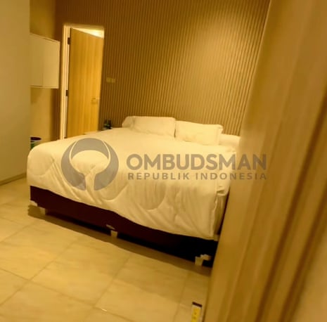 A screenshot from the Indonesian OmbudsmanâÂÂs offical Facebook page showing alleged âÂÂluxuryâ facilities inhabited by inmates.