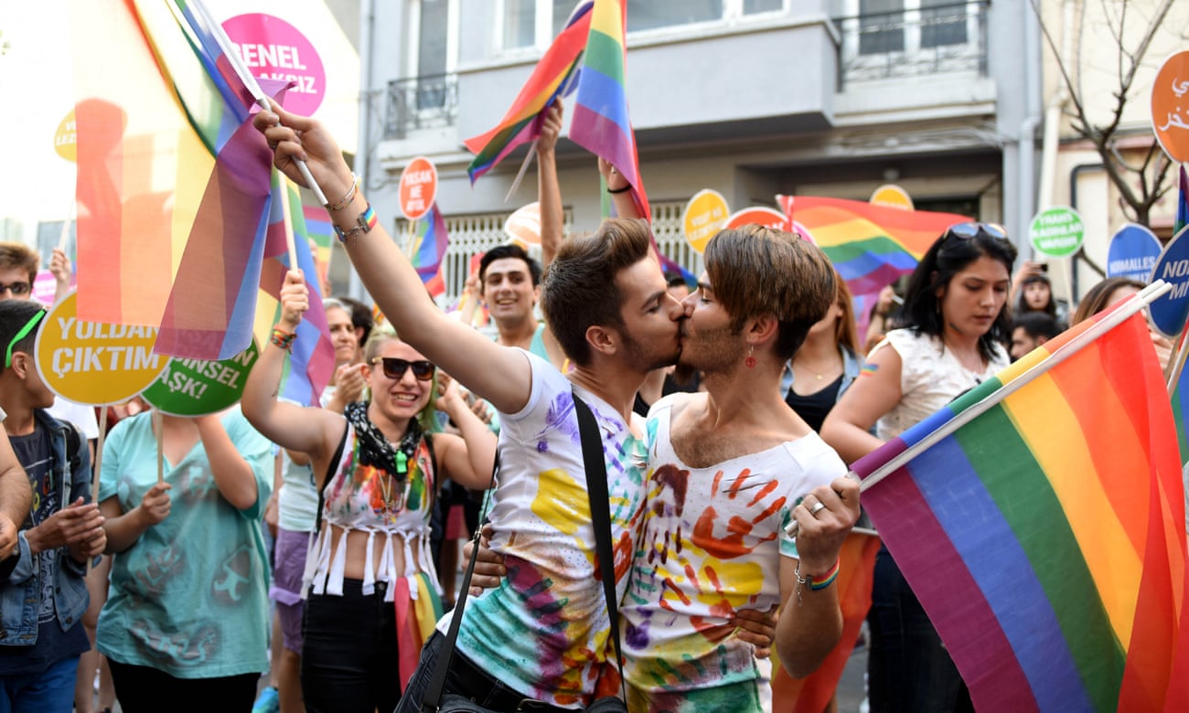 Participants take part in the 13th Gay Pride in Istanbul Parade, Turkey, in 2015.