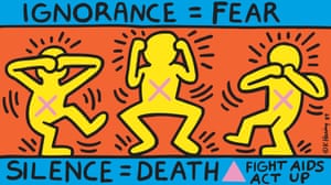 Ignorância = Medo, 1989. Cartaz de Keith Haring.