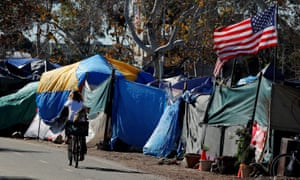 Image result for homeless camp with american flags