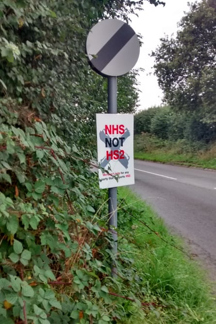 An anti-HS2 sign on the A46 outside Coventry.