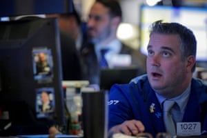The floor of the New York Stock Exchange yesterday