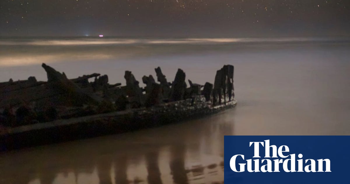 Buster moves: century-old shipwreck resurfaces on NSW’s Woolgoolga beach