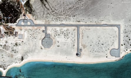 Satellite imagery showing Chinese military construction activity on Triton Island, 16 September 2024