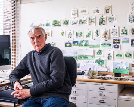 David Gentleman at his home in Camden, London.