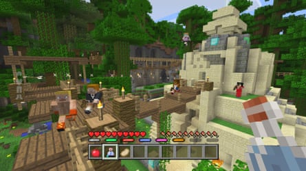 Master builders … a Minecraft temple.