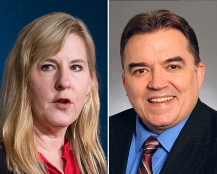 State representative Melissa Hortman and state senator John Hoffman.