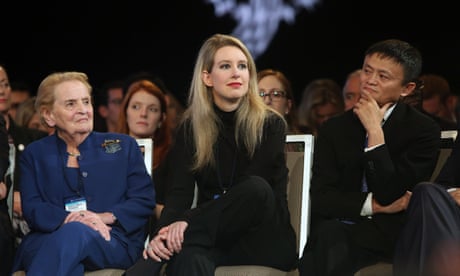 Clinton Global Initiative 2015 Annual Meeting - Day 4<br>NEW YORK, NY - SEPTEMBER 29: Madeleine Albright, Elizabeth Holmes, and Jack Ma attend the 2015 Clinton Global Initiative Closing Plenary at Sheraton Times Square on September 29, 2015 in New York City. (Photo by Taylor Hill/FilmMagic)