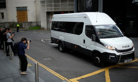 A prison van believed to be carrying the convicted murderer Lucy Letby leaves Manchester crown court